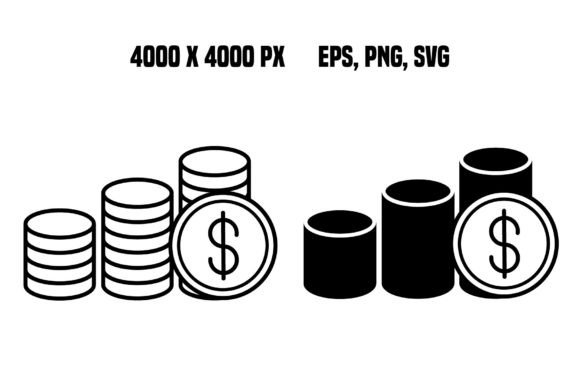 Coin Icons for Embroidery Projects