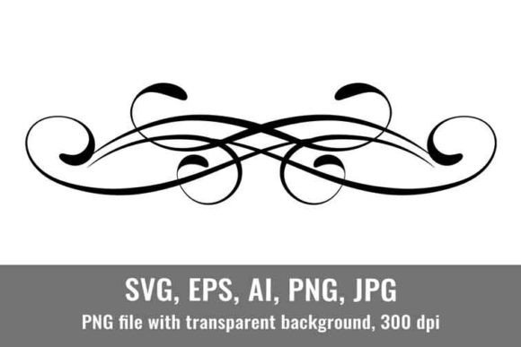 Divider Text Ornament Floral Vintage SVG for Decorative Graphics