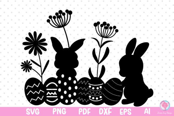 Easter Bunny Svg, Wildflower Svg – A Graphic Design Asset for Print Templates