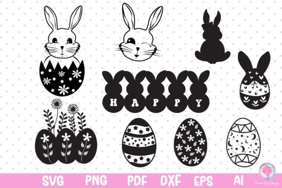Easter Svg Bundle for Print Templates and Graphics