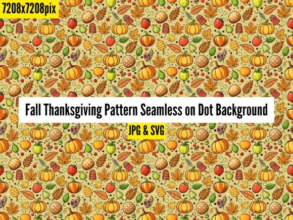 Fall Thanksgiving Seamless Patterns for Branding and Marketing