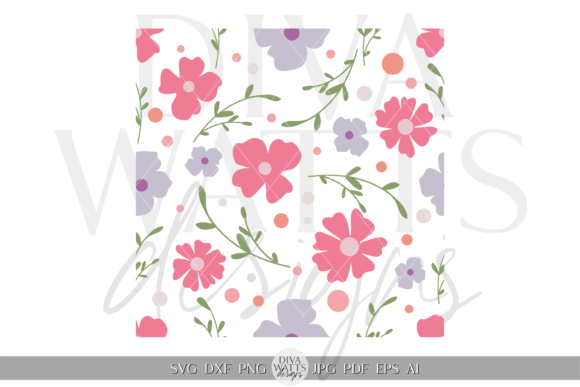 Floral Seamless Pattern SVG for Crafts and Graphics