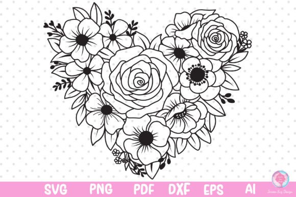 Flower Heart Svg Review for Embroidery Projects