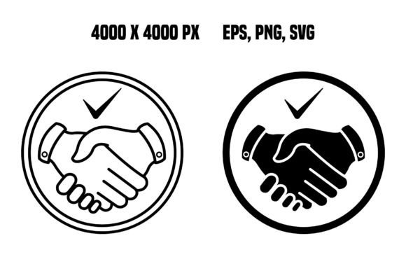 Handshake Icons: Modern Graphics for Professional Publishing