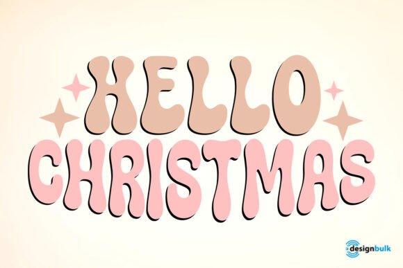 Hello Christmas - Christmas Retro Design Graphics for Crafts