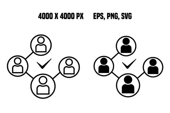 Icons Connect People Graphics for Handmade Creations