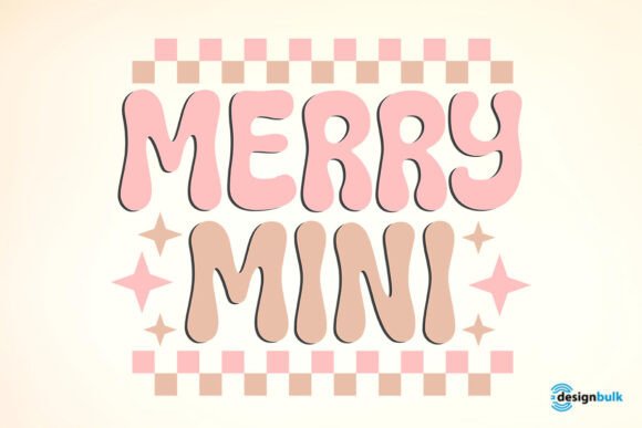 Merry Mini - Christmas Retro Design Graphics for Crafts