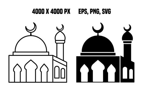 Mosque Icons for Crafting and Design