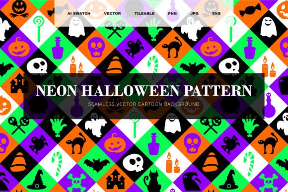 Neon Halloween Rhombus: A Graphic Designer's Review of These Graphics