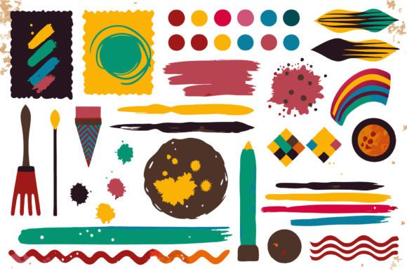 Paintbrush Vector Collection for Graphics and Crafts