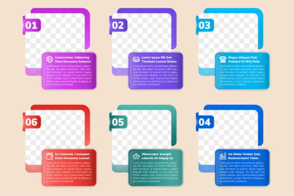Photo Frame Infographic Rectangle for Modern Graphics