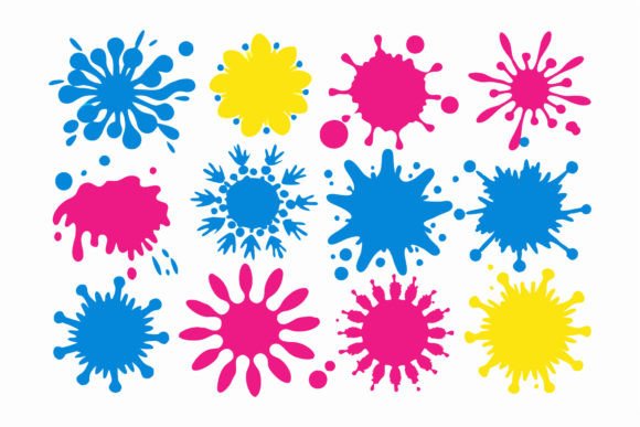 SVS Color Paint Blots for Crafts and Graphics