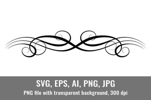 Text Divider Ornament Floral Vintage SVG for Decorative Graphics